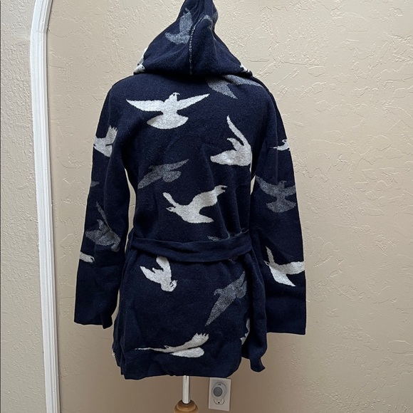 Field Flower for Anthropologie Sedona Wool Sweater Coat in Dove Print Size Large - Picture 4 of 9